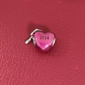 Pandora Pink 2024 Graduation Heart Charm Bracelet Pendant with box